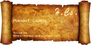 Handel Csaba névjegykártya